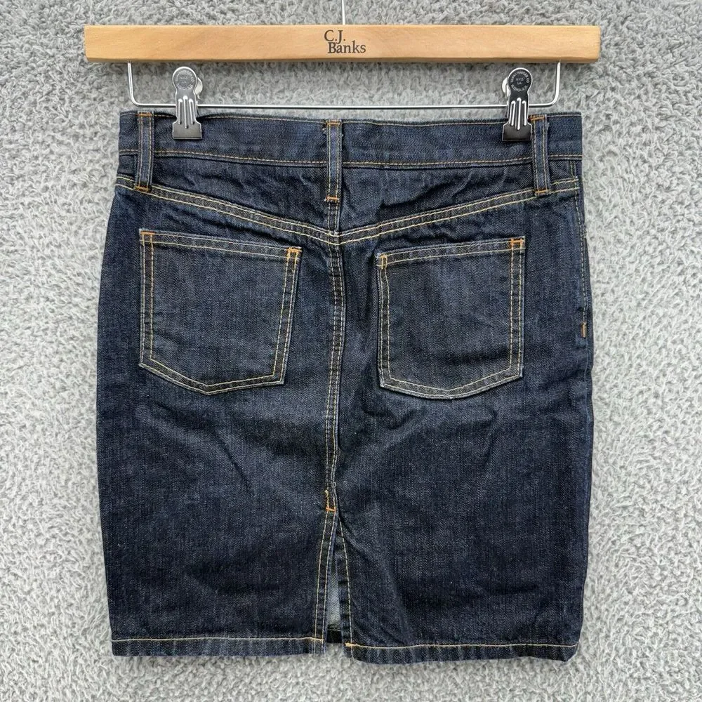 Gap 1969 Limited Edition Dark Wash Denim Mini Skirt Pockets Womens Size 1‎
